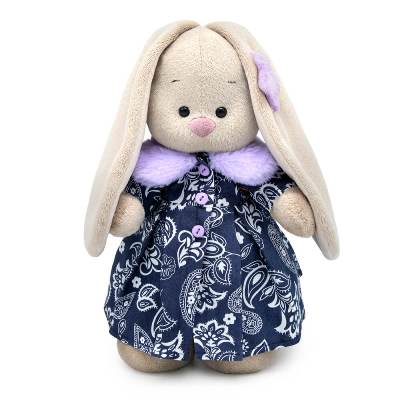 Игрушка Зайка Ми в пальто с сиреневым воротником (малая) 25см StS-434