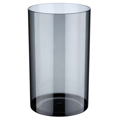 Вазон пластик Round shadow, D15xH25 см, серый