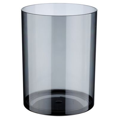 Вазон пластик Round shadow, D15xH20 см, серый