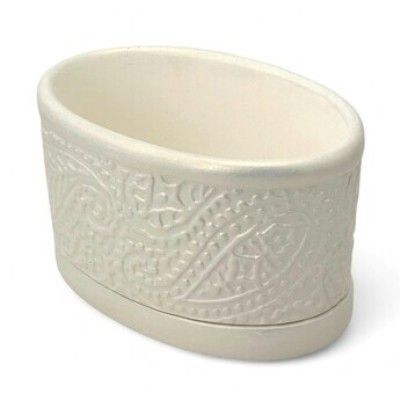 Горшок Пейсли 15смх9смх9см, 0,5л, жемчуг/Сады Аурики