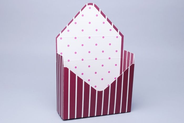Коробка Конверт 70496 23,5x8x16,5см  пол./гор. бордовый