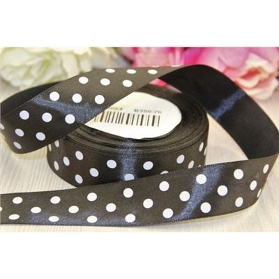 Лента атласная Горох, 25ммх25y; Россия