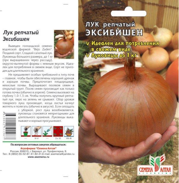 Лук Эксибишен Bejo (цветной пакет) 0,2г; Семена Алтая