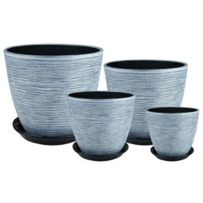 Горшок керамический Бутон Роспись РС152 (1-й из набора) 12х12см, 1л; Россия