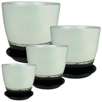 Горшок керамический Бутон РС151 Паталь Эстет  (4-й из набора), 21х21см, 5,4л; Россия