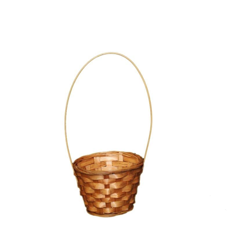Корзина плетеная (бамбук), коричневая,13xH9.5/28см