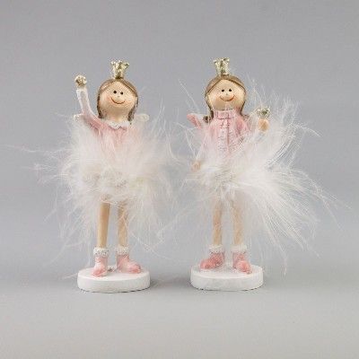 Сувенир Ангел, H11х4,5х3см, розовый