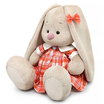 Игрушка Зайка Ми в платье в клетку (малый) SidS-667