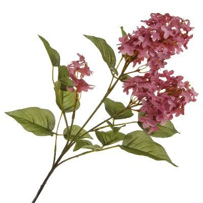 Цветок искусственный Сирень 77см, белый/сирень/розовый