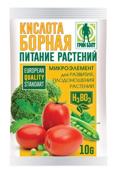 Удобрение садовое Борная кислота, 10г; Россия
