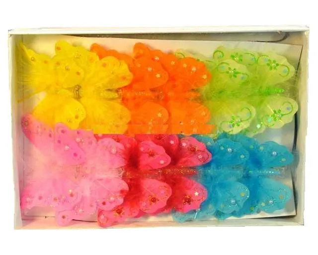 Набор прищепок Бабочка (перо), 8см, (12шт.)