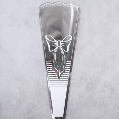 картинка Пакет конус металл с рисунком, 25х60см; Россия от магазина Флоранж