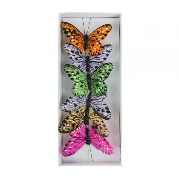 Набор вставок Бабочка, 8,5см, (6шт.)