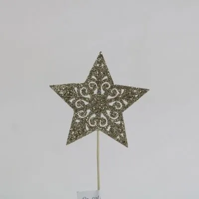 Вставка Звезда с глиттером, 8хH20см, шаипань
