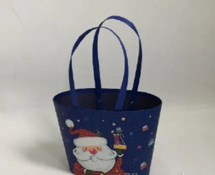 картинка Сумка подарочная НГ, синяя, 23x14x15см ; Китай от магазина Флоранж