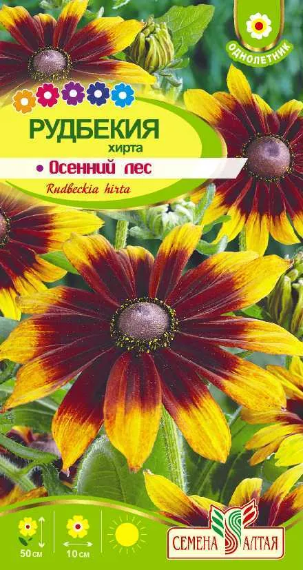 Рудбекия хирта Осенний Лес (цветной пакет) 0,2г; Семена Алтая