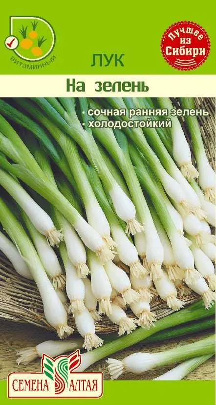 Лук на зелень (цветной пакет) 0,5г; Семена Алтая