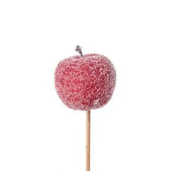 Яблоко засахаренное на вставке, D6x50см, красный