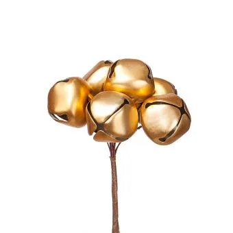 Набор колокольчиков на вставках 6шт., D3хH9см, золотой