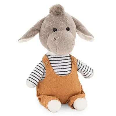 Игрушка м/н Ослик Хвостик в подар. кор., 13х16хH28см, серый