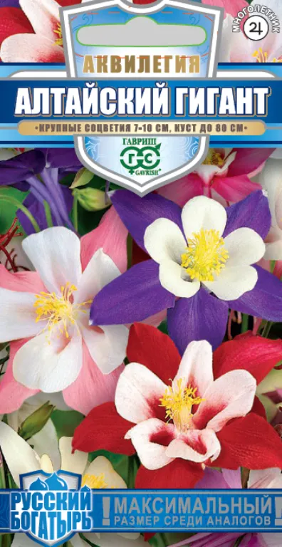 Аквилегия Алтайский гигант (цветной пакет) 0,05г; Гавриш