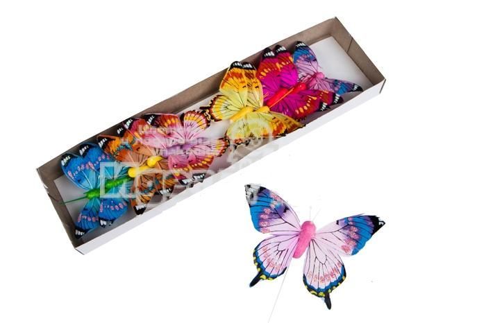 картинка Набор вставок Бабочка, разноцвет, 8см, (12шт) от магазина Флоранж