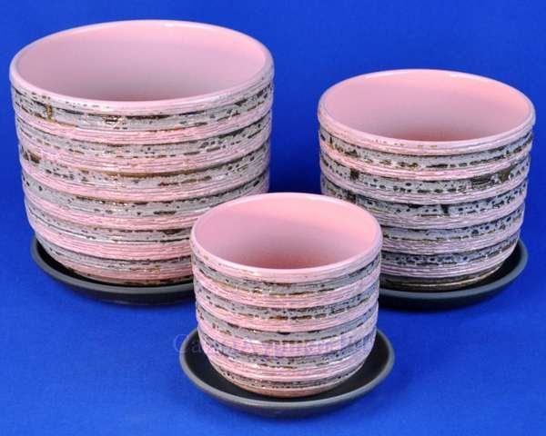 картинка Горшок керамический  Бук кукушка, розовый (2-й из набора), Россия от магазина Флоранж