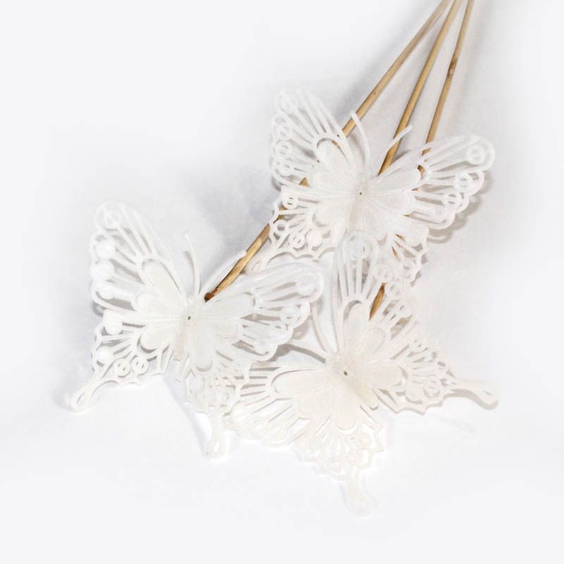 Набор вставок Бабочка барокко (фетр), белая, 8х50см; Китай