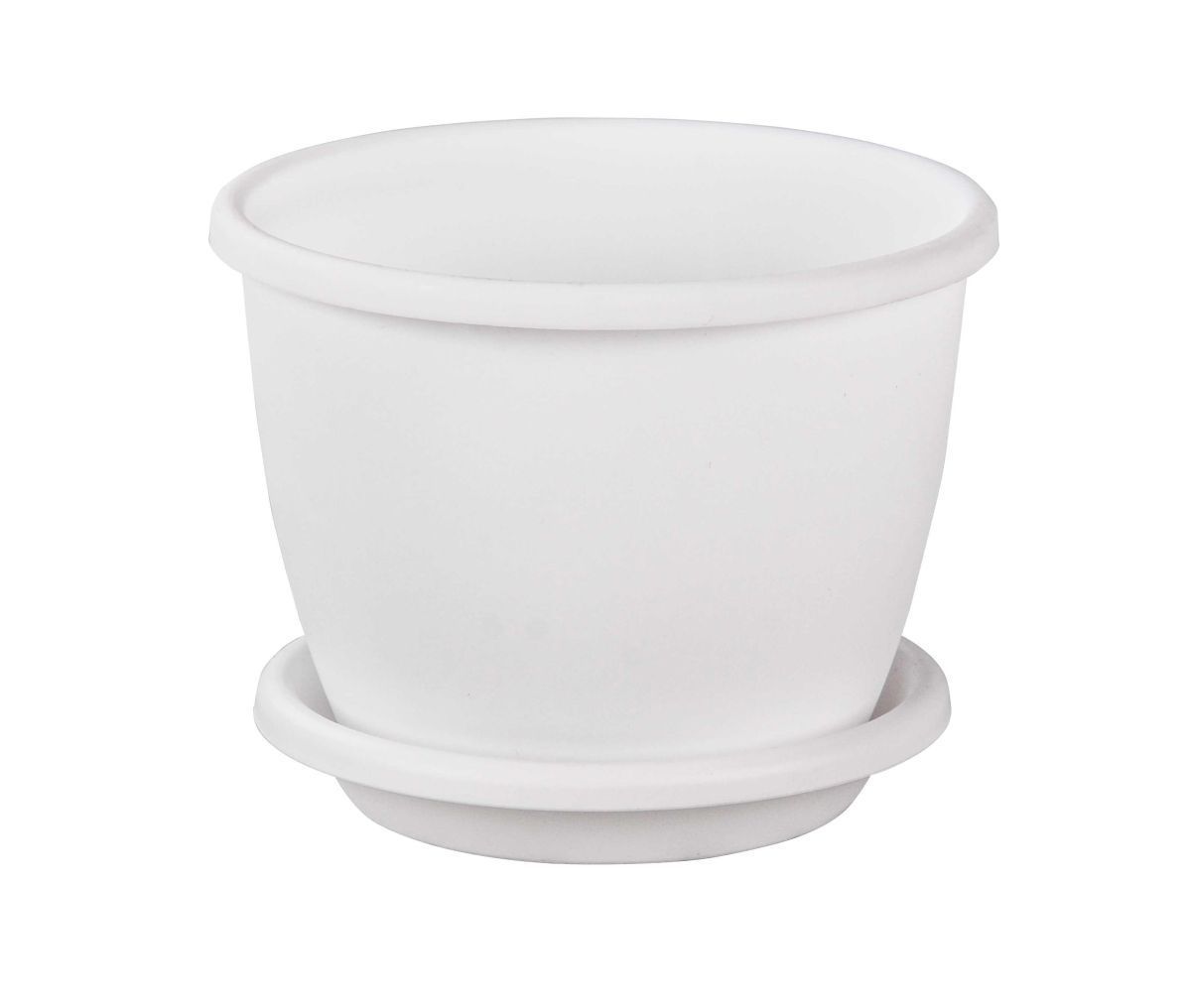 Горшок пластиковый Афина, белый,19,5х17,5см, 3л; Россия
