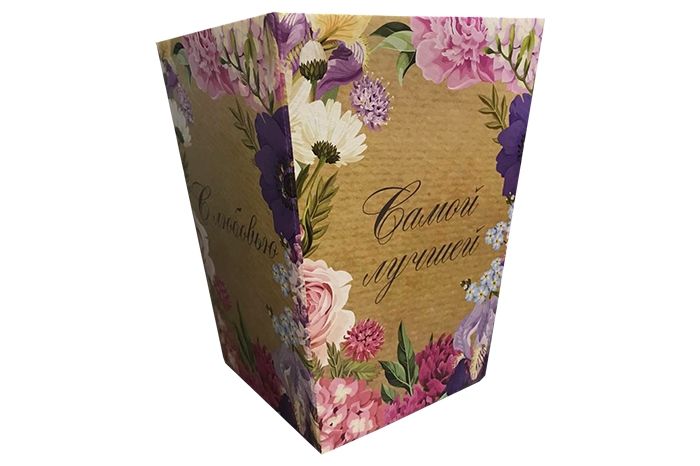 картинка сумка Плайм 80656 для цветов H220 D175/125 Романтика Самой самой от магазина Флоранж