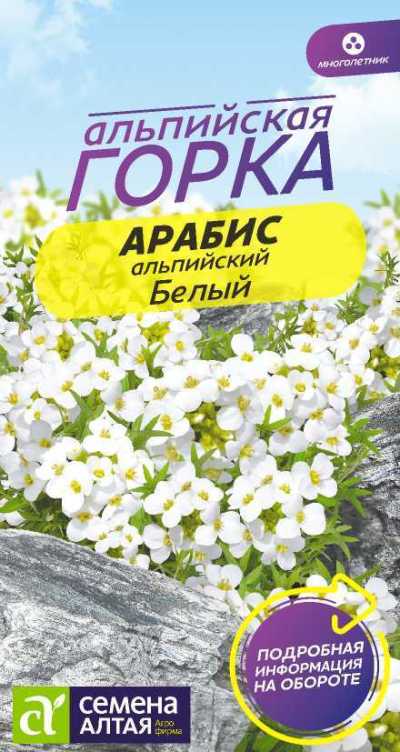 картинка Арабис Белый Альпийский (цветной пакет) 0,1г; Семена Алтая от магазина Флоранж