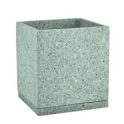 Горшок керамический Кубик 651856, серый, 15*15/h17см; Россия