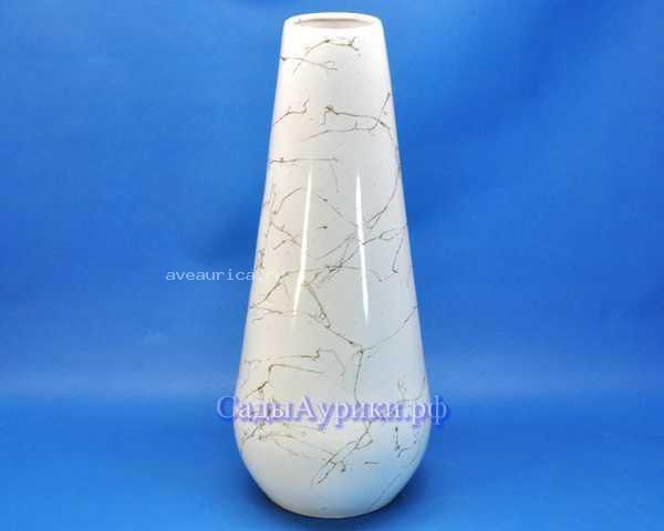 картинка Ваза керамическая Капля 58см, белая от магазина Флоранж