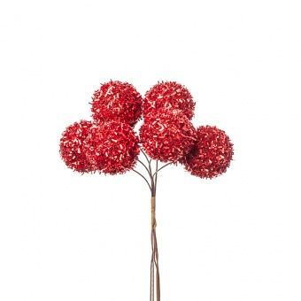 картинка Набор шариков на вставках 6шт., D3xH14см, красный от магазина Флоранж