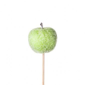 Яблоко засахаренное на вставке, D6x50см, зеленый