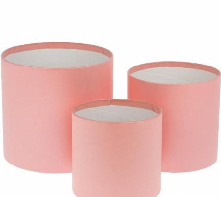 картинка Коробка цилиндр Без крышки 397142  (№2 из 3шт) 15х15см розовый от магазина Флоранж