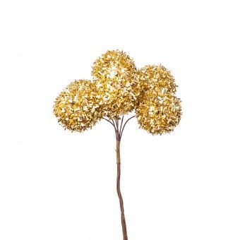 картинка Набор шариков на вставках 6шт., D3xH14см, золотой от магазина Флоранж