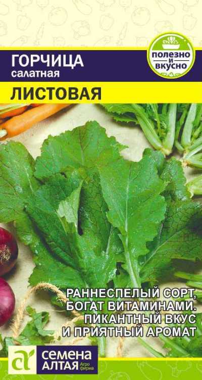 картинка Горчица Листовая (цветной пакет) 0,5г; Семена Алтая от магазина Флоранж