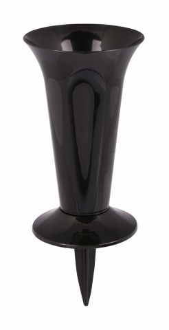 картинка Вазон для цветов пластиковый под срезку с колышком, черный, 129мм*320мм Россия от магазина Флоранж