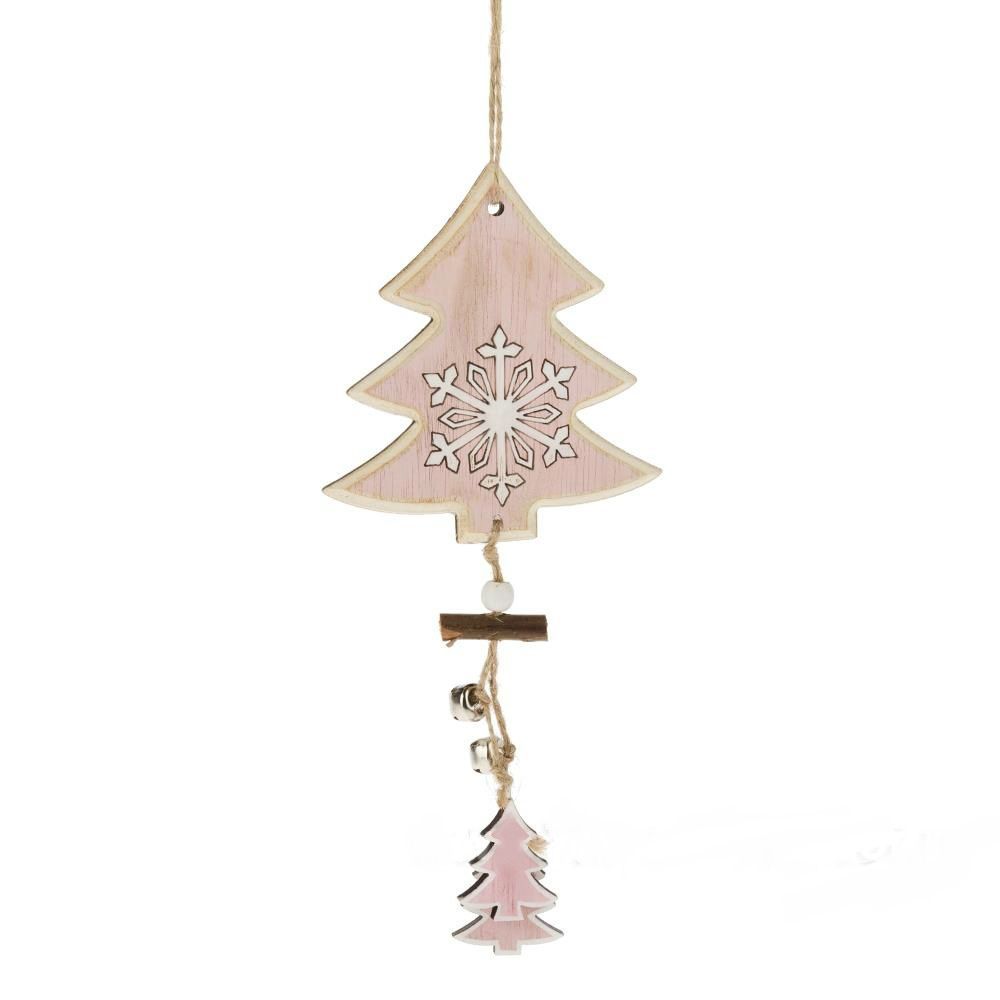 картинка Елочное украшение "Ель" (дерево), 10х22.5см светло-розовый от магазина Флоранж