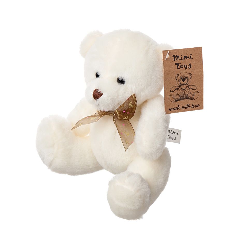 картинка Игрушка м/н Медведь с бантом, 15см, кремовый от магазина Флоранж