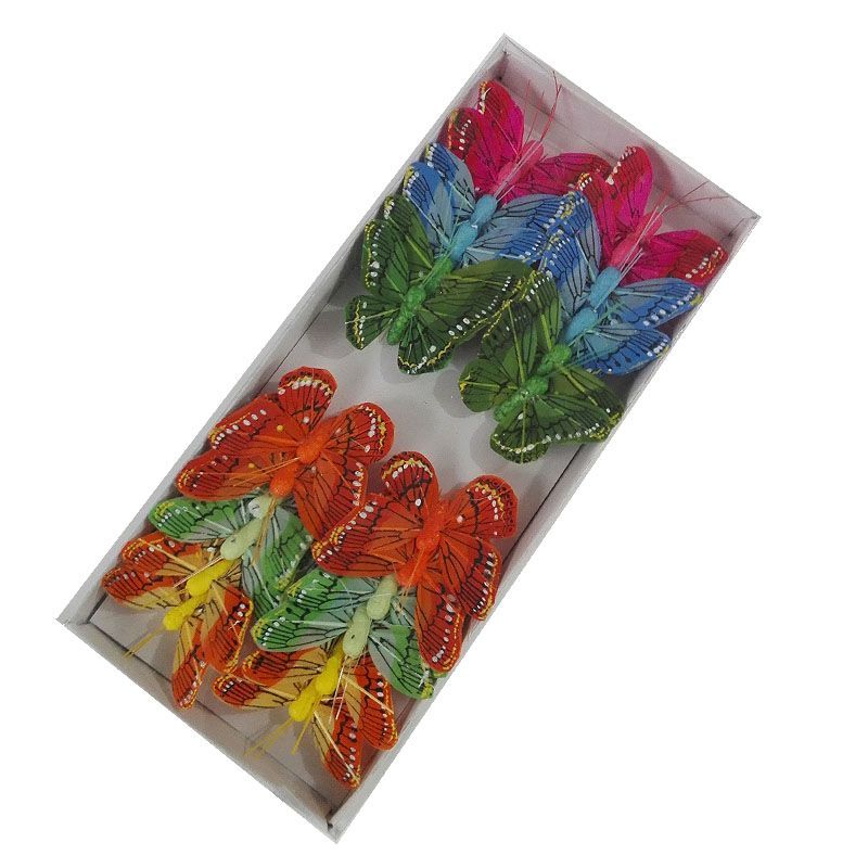 картинка Набор вставок Бабочка, разноцвет, 5см, (24шт) от магазина Флоранж