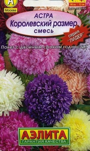 картинка Астра Королевский Размер смесь (цветной пакет) 0,2г; Семена Алтая от магазина Флоранж