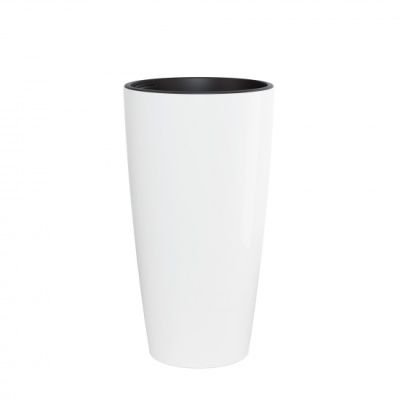 Горшок пластиковый Рондо, 32х32х56,5 см, 35л, белый; Россия