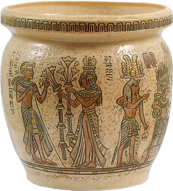 картинка Горшок керамический Египет, коричневый, 36х36см, 29л; Россия от магазина Флоранж