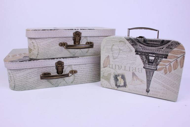 картинка Коробка Чемодан 18961-1 (2-й из набора) 33х21,5х9,5см; Китай от магазина Флоранж