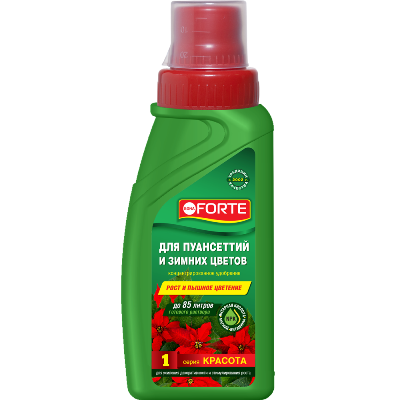 Удобрение для пуансеттий и цветущих зимой растений Красота, флакон, 285мл; Бона Форте