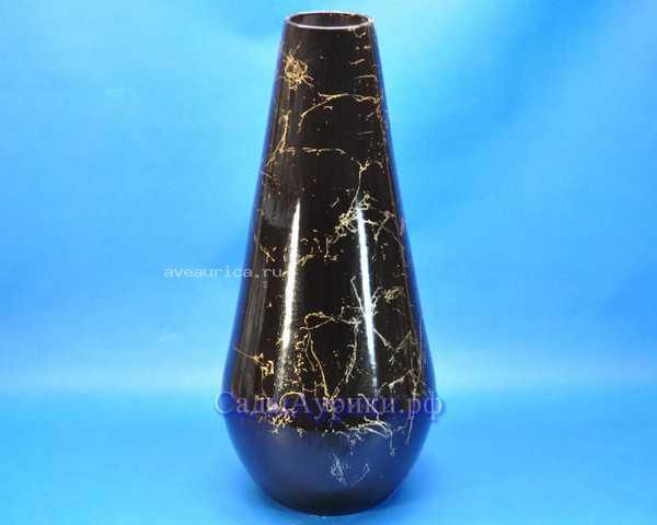 картинка Ваза керамическая Капля 58см, черная от магазина Флоранж