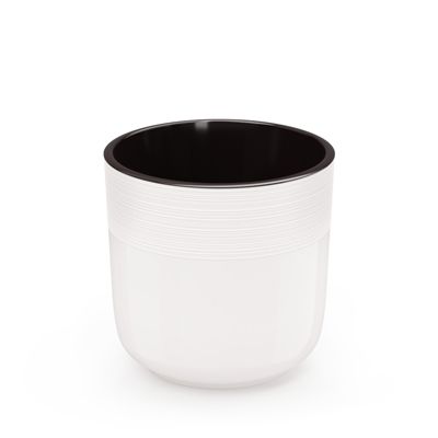 Горшок пластиковый Линель двойной с автополивом, белый, 16х16см, 2,7л; Россия