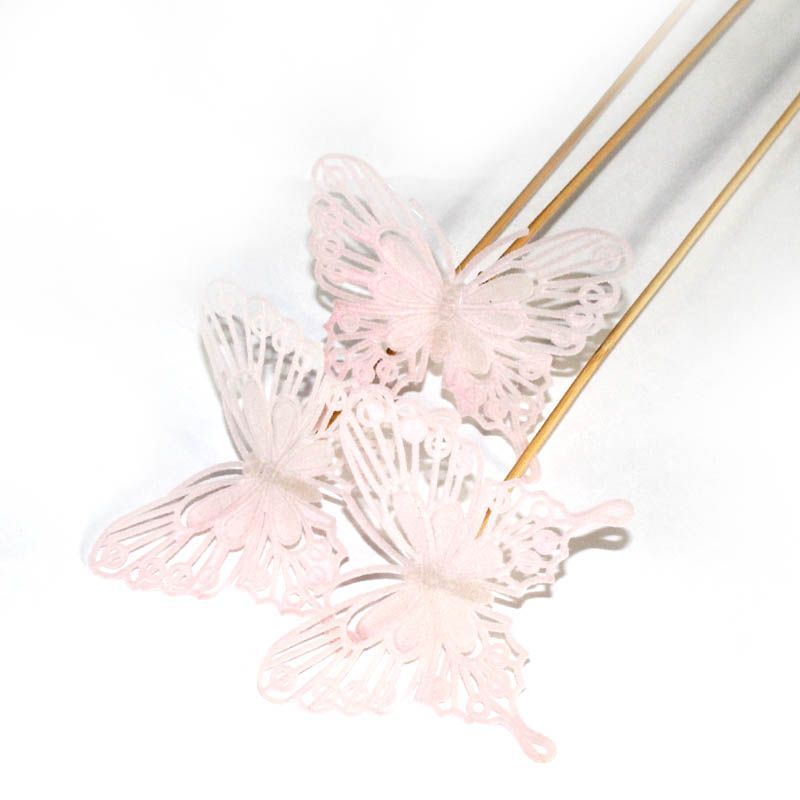 Набор вставок Бабочка барокко (фетр), розовая, 8х50см; Китай